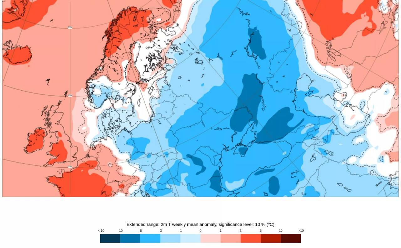 В Україну йде аномальний холод