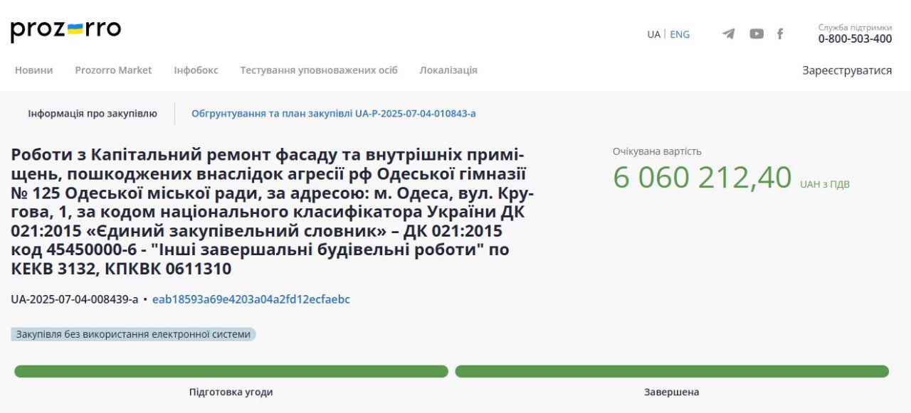 В Одессе отремонтируют гимназию