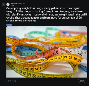 Жизнь после Оземпика – это набор веса