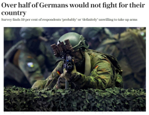 Немцы не хотят воевать - опрос