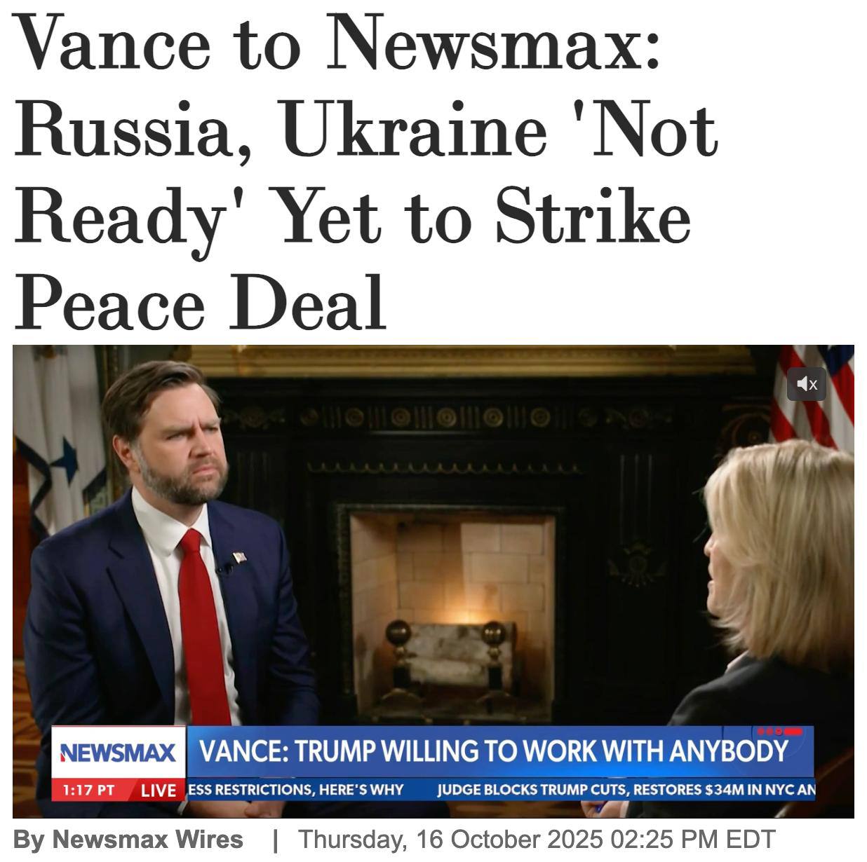 Украина и Россия не готовы к миру