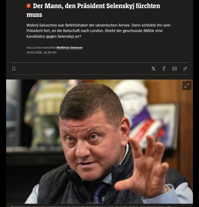 Залужний загроза для Зеленського - Spiegel